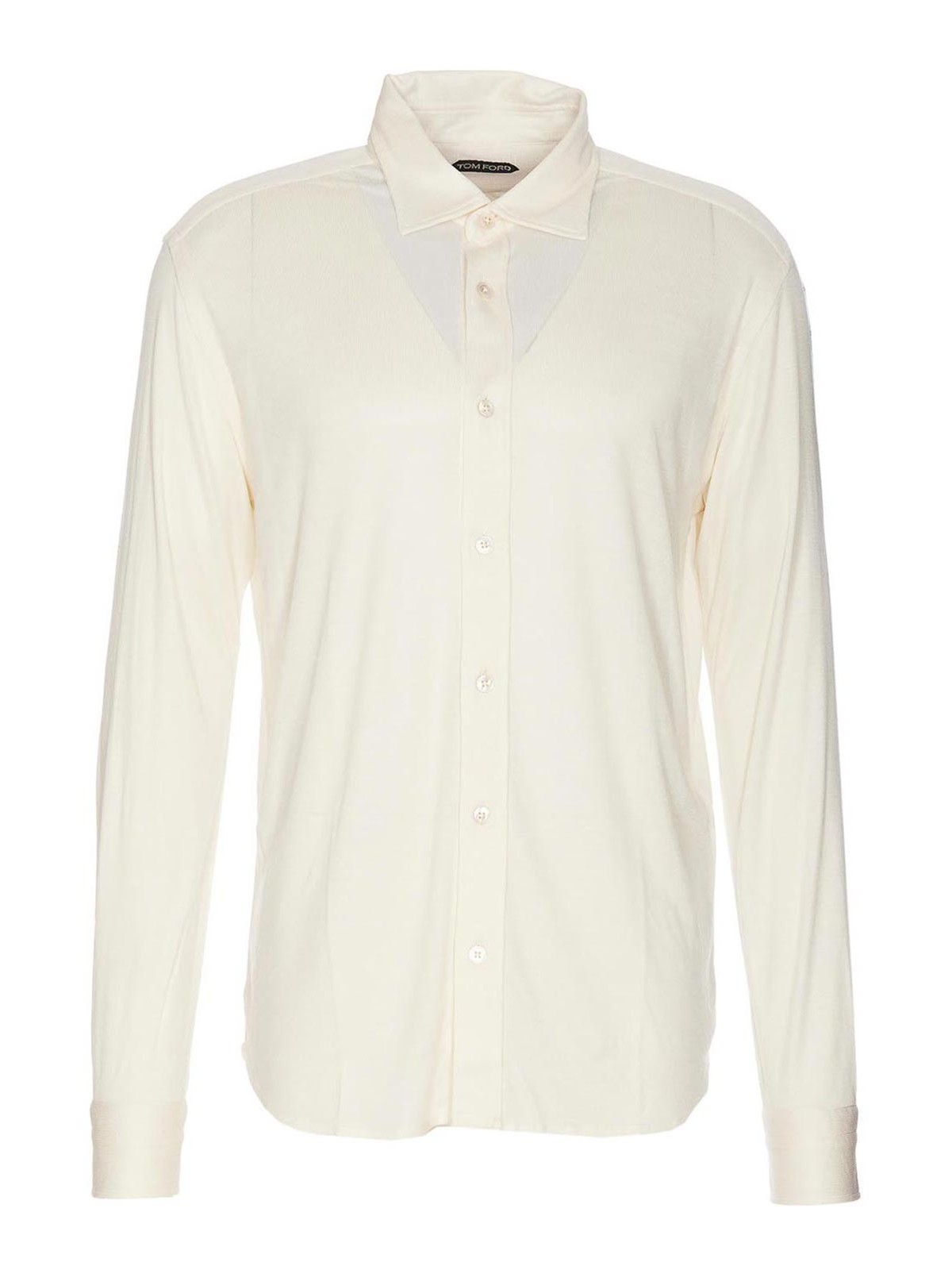 Shop Tom Ford Silk Sheer Shirt In White
