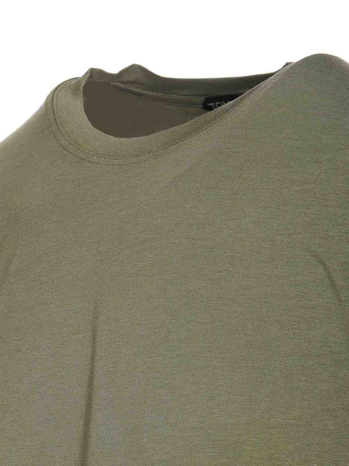 Shop Tom Ford Pale Army Green Tee Crewneck
