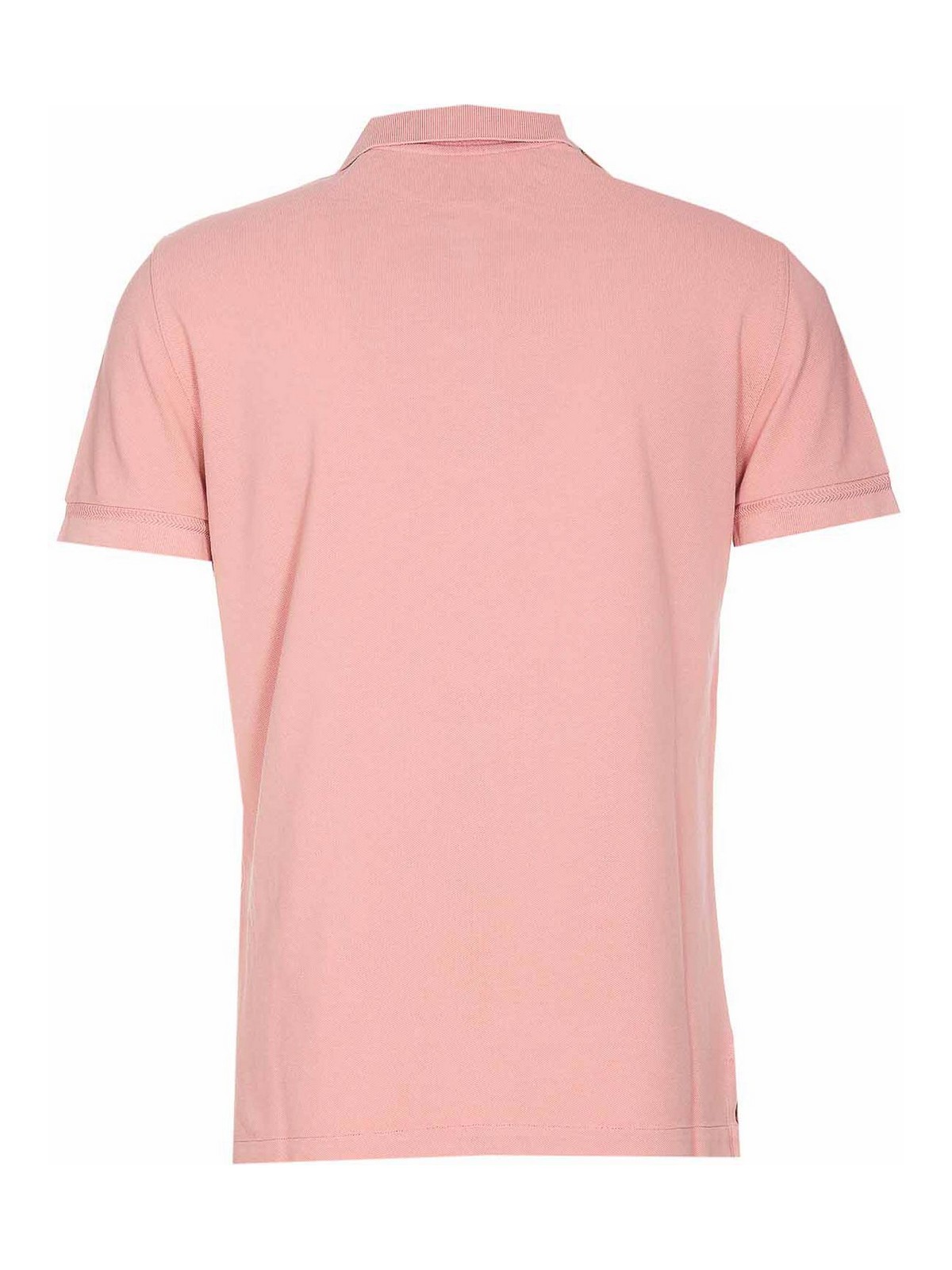 Shop Tom Ford Pink Polo Regular Collar Al Buttons In Nude & Neutrals