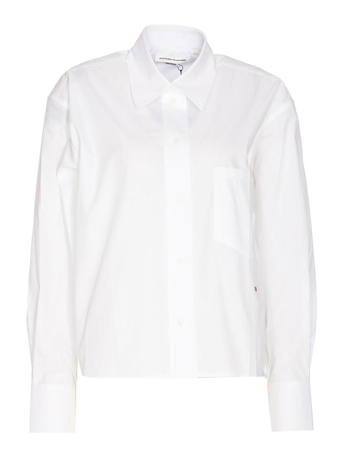 Shop Victoria Beckham White Shirt With Al Buttons Embroidered