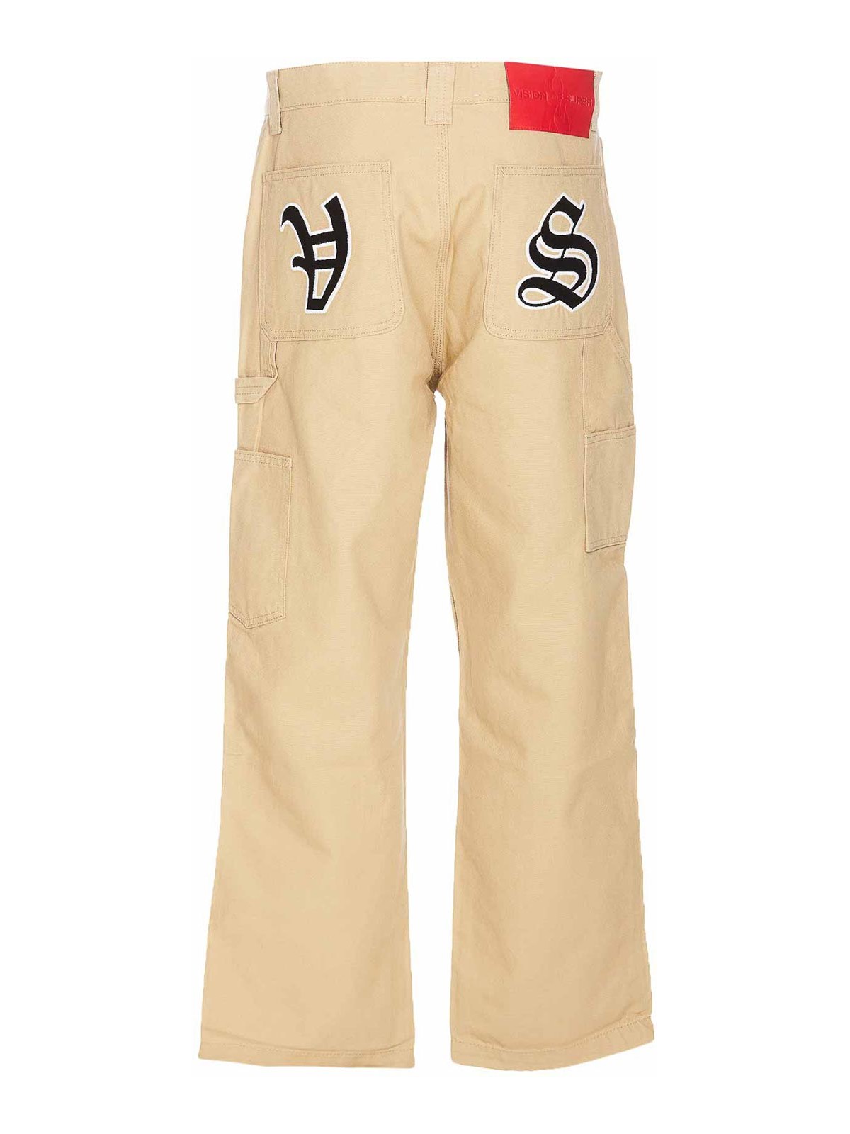 Shop Vision Of Super Casual Trousers In Beige
