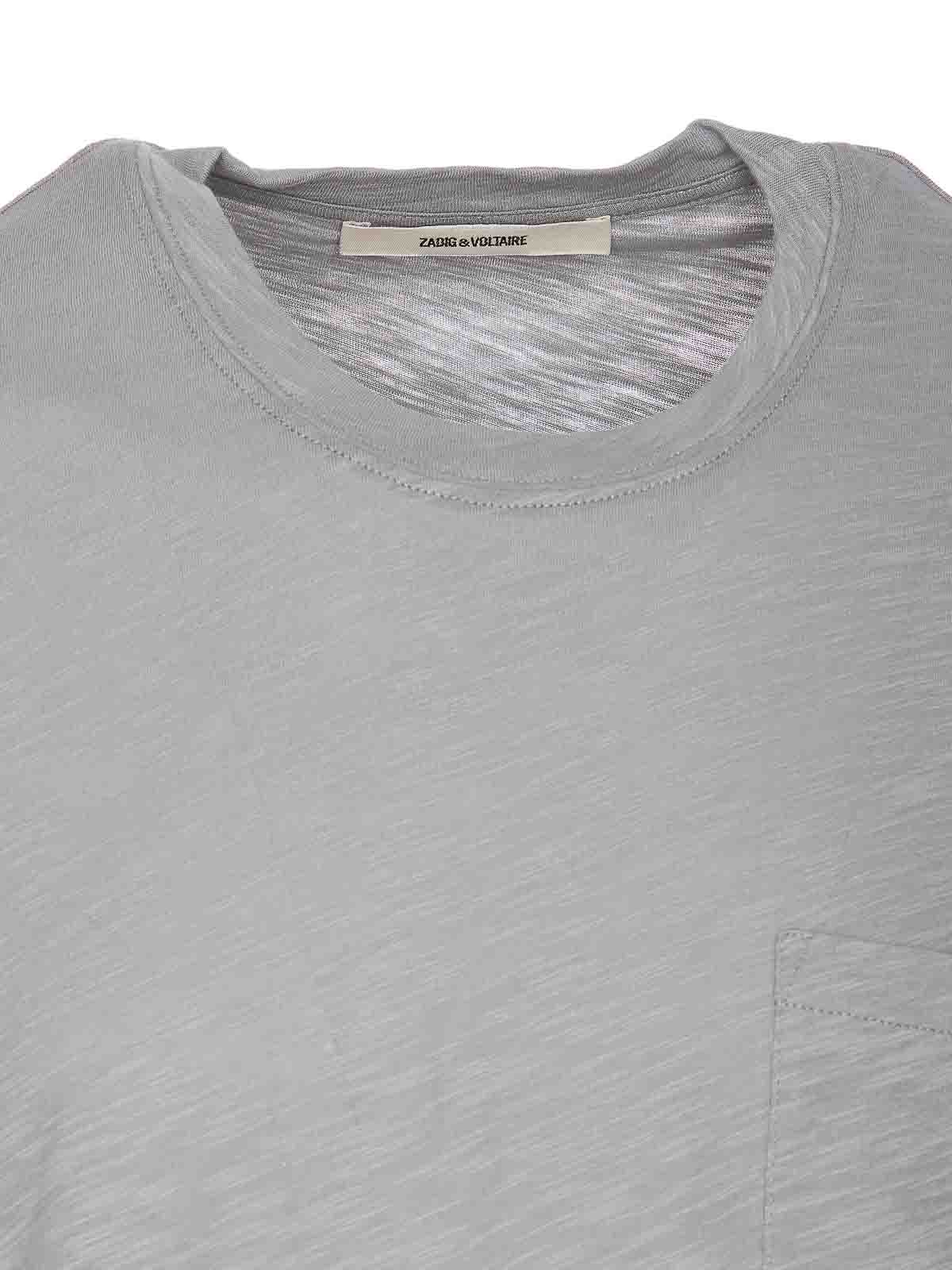 Shop Zadig & Voltaire Stockholm Flamme T-shirt In Grey