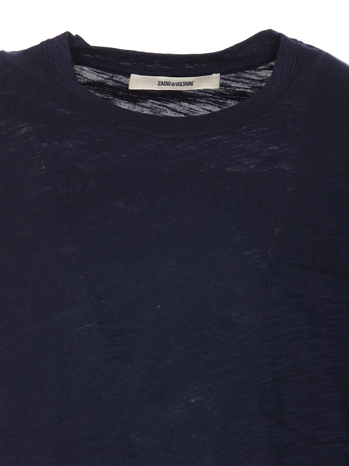 Shop Zadig & Voltaire Stockholm T-shirt In Blue