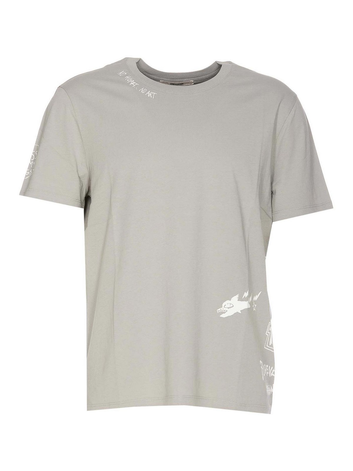 Zadig & Voltaire Ted Tag T-shirt In Grey