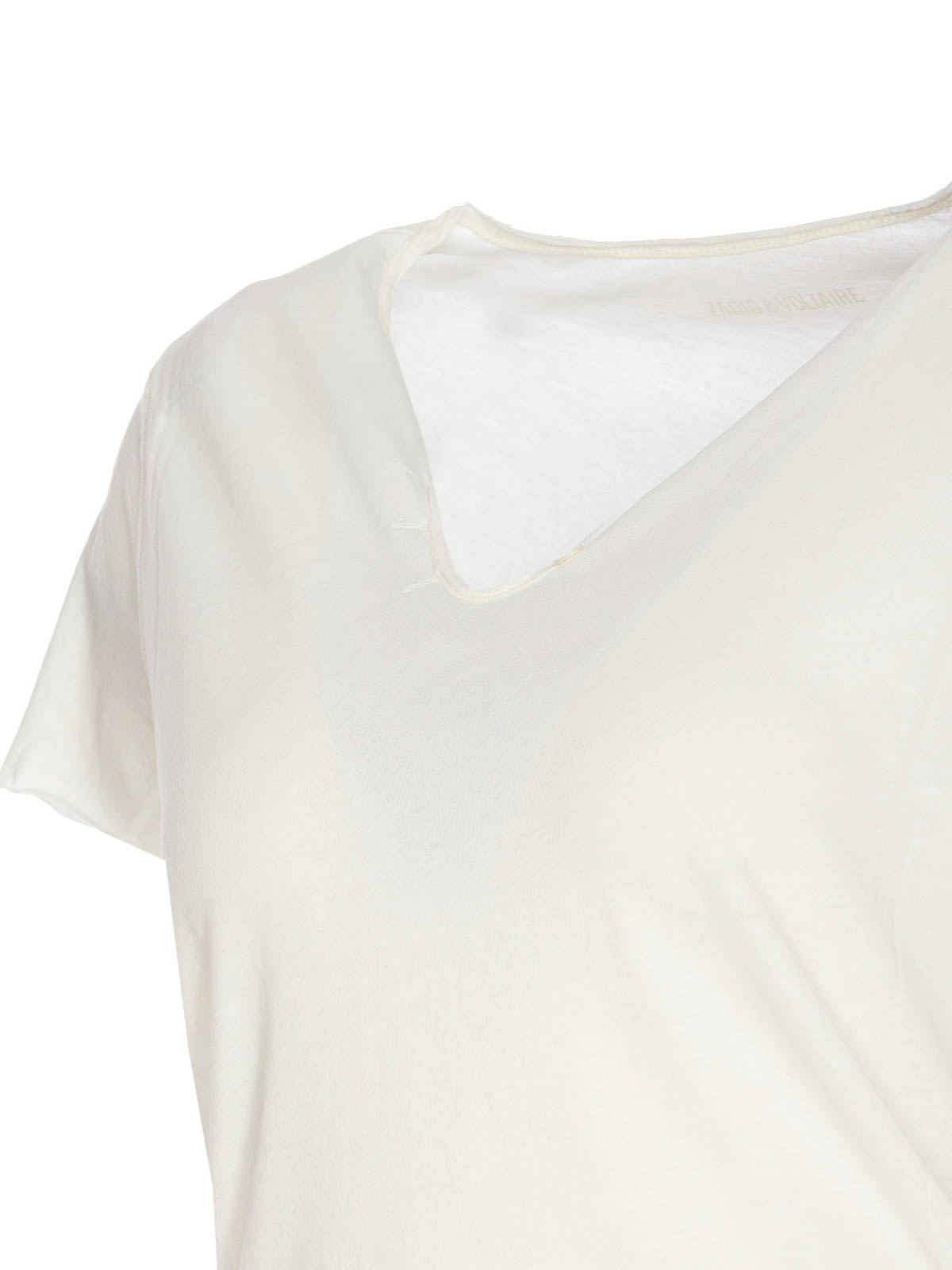 Shop Zadig & Voltaire Tunisien Crop Badge Wings T-shirt In White