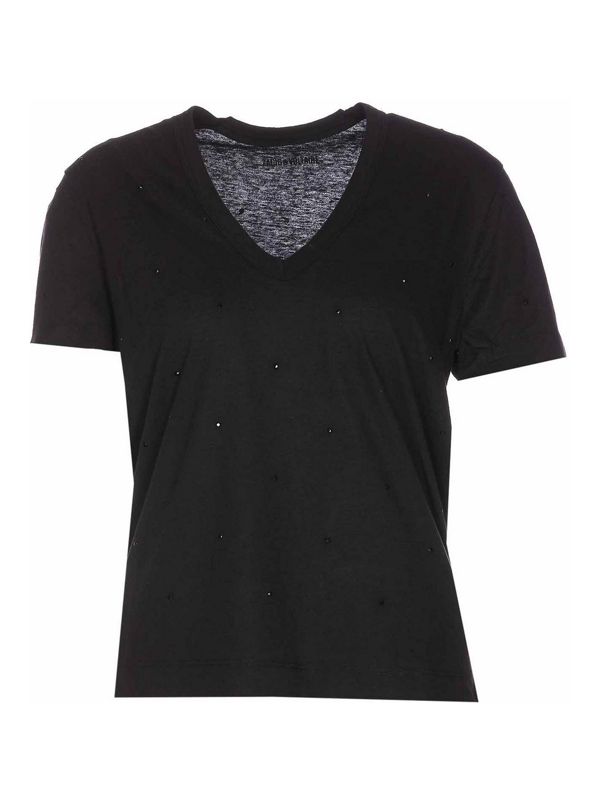 Shop Zadig & Voltaire Wassa Dots Strass T-shirt In Black
