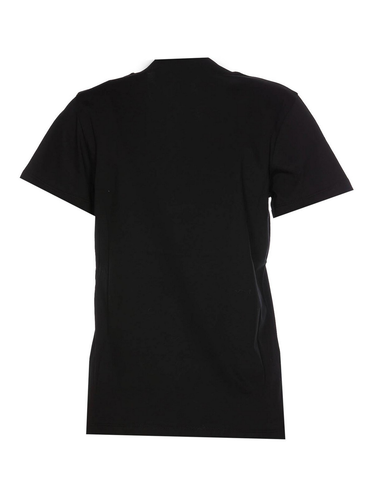 Shop Alexander Mcqueen Warped Logo T-shirt In Black