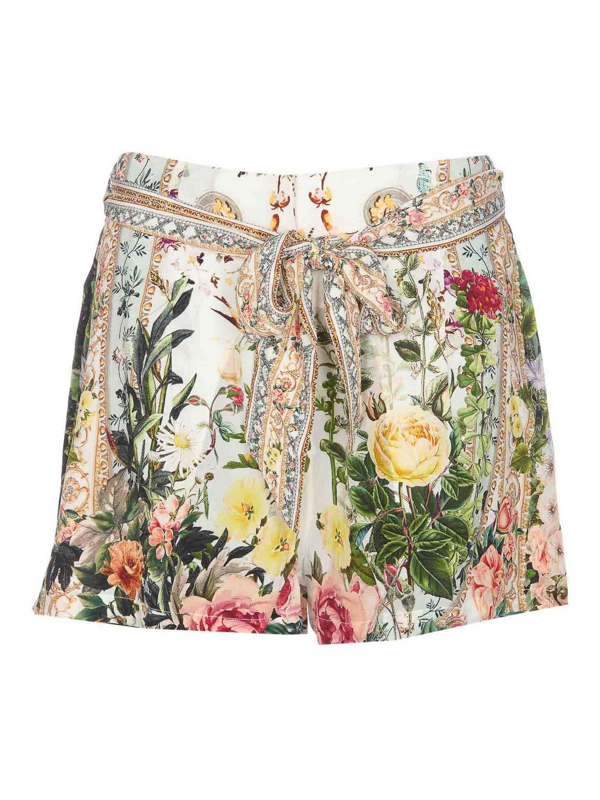 Shop Camilla Tuck Front Shorts In Multicolour