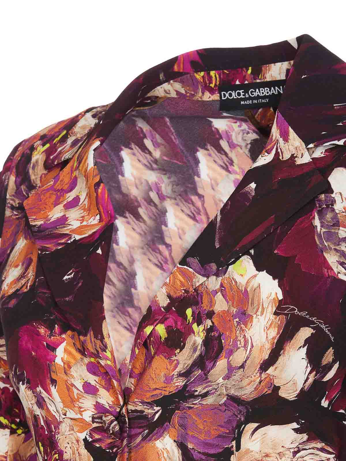 Shop Dolce & Gabbana Peony Print Jacket In Multicolour