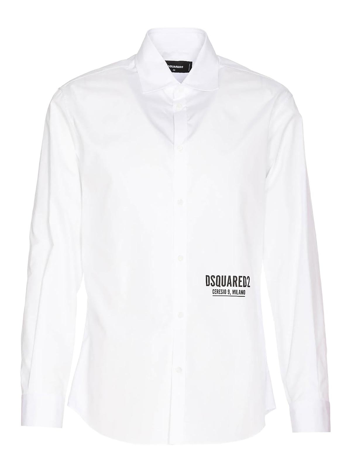 Shop Dsquared2 White Shirt With Frotnal Buttons