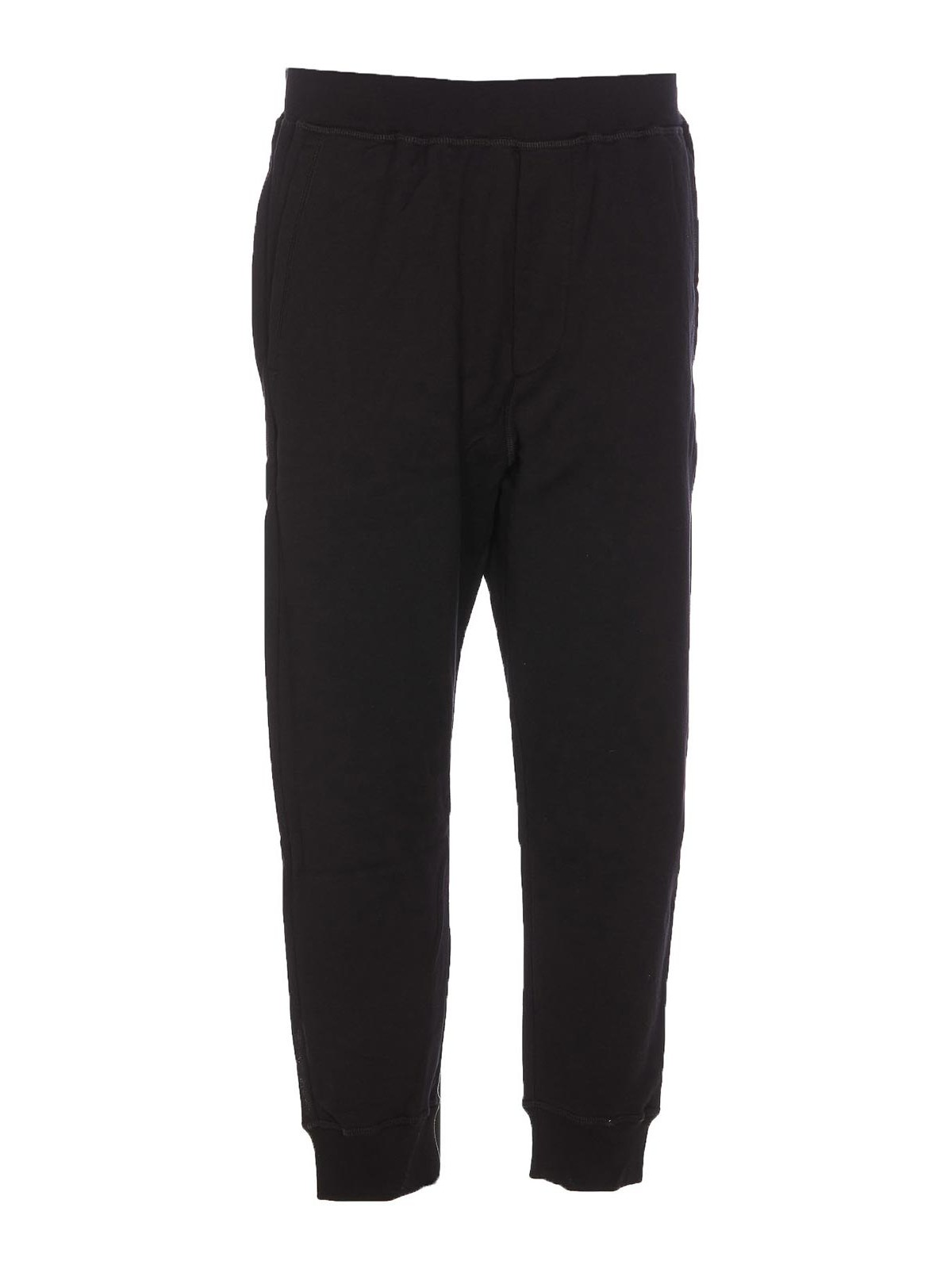 Dsquared2 Black Track Trousers With Sequins Logo