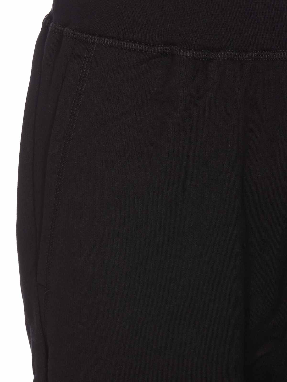 Shop Dsquared2 Black Track Pants With Sequins Logo