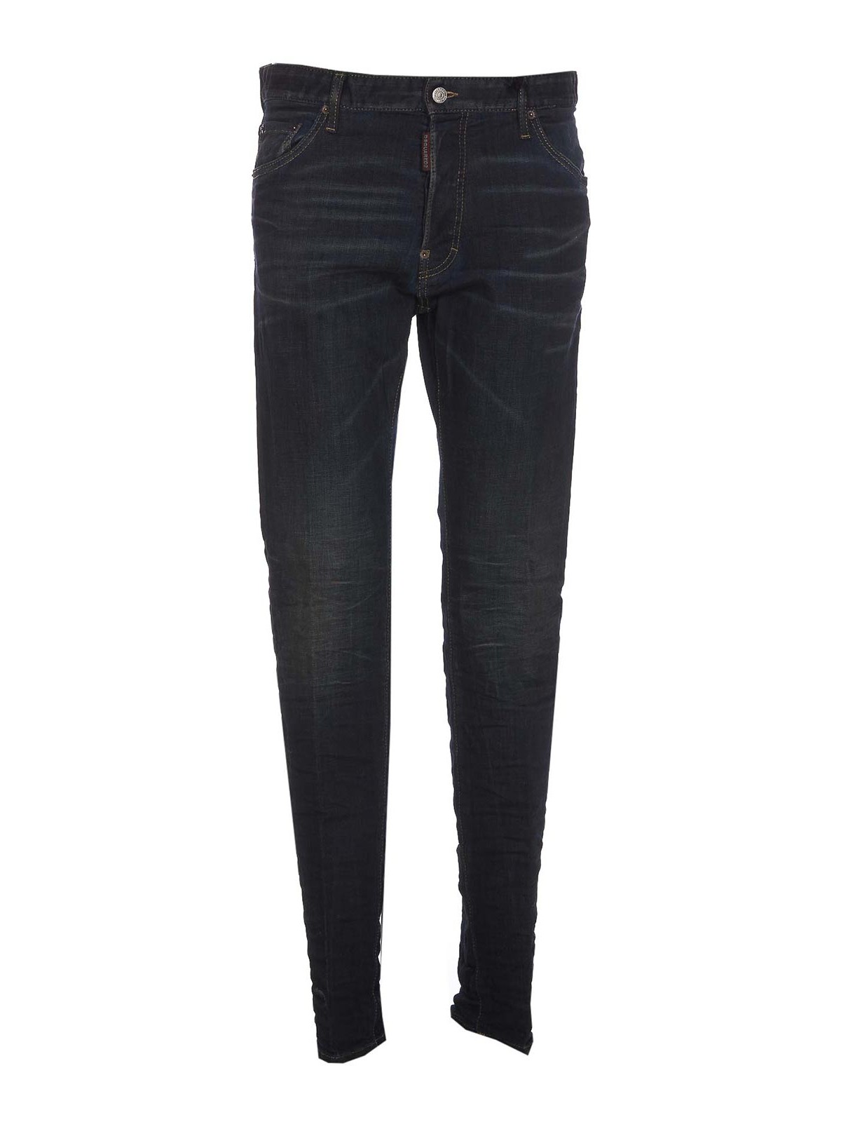 Dsquared2 Black Bro Jeans With Frontal Buttons In Blue