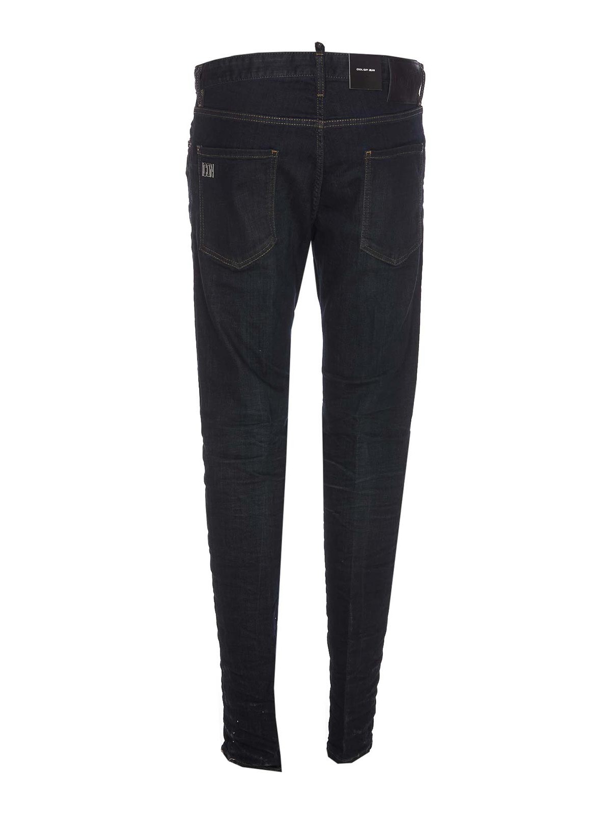 Shop Dsquared2 Black Bro Jeans With Frontal Buttons In Blue