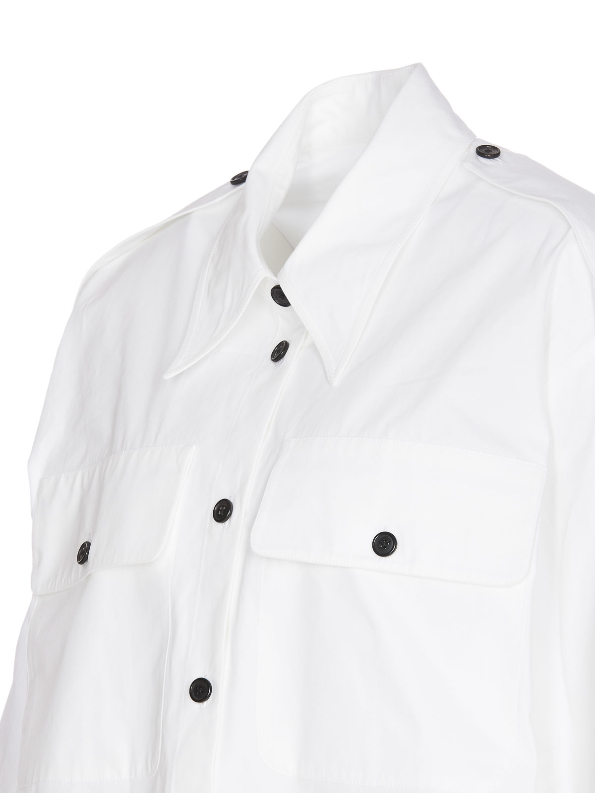 Shop Khaite Missa Shirt White Frontal Button