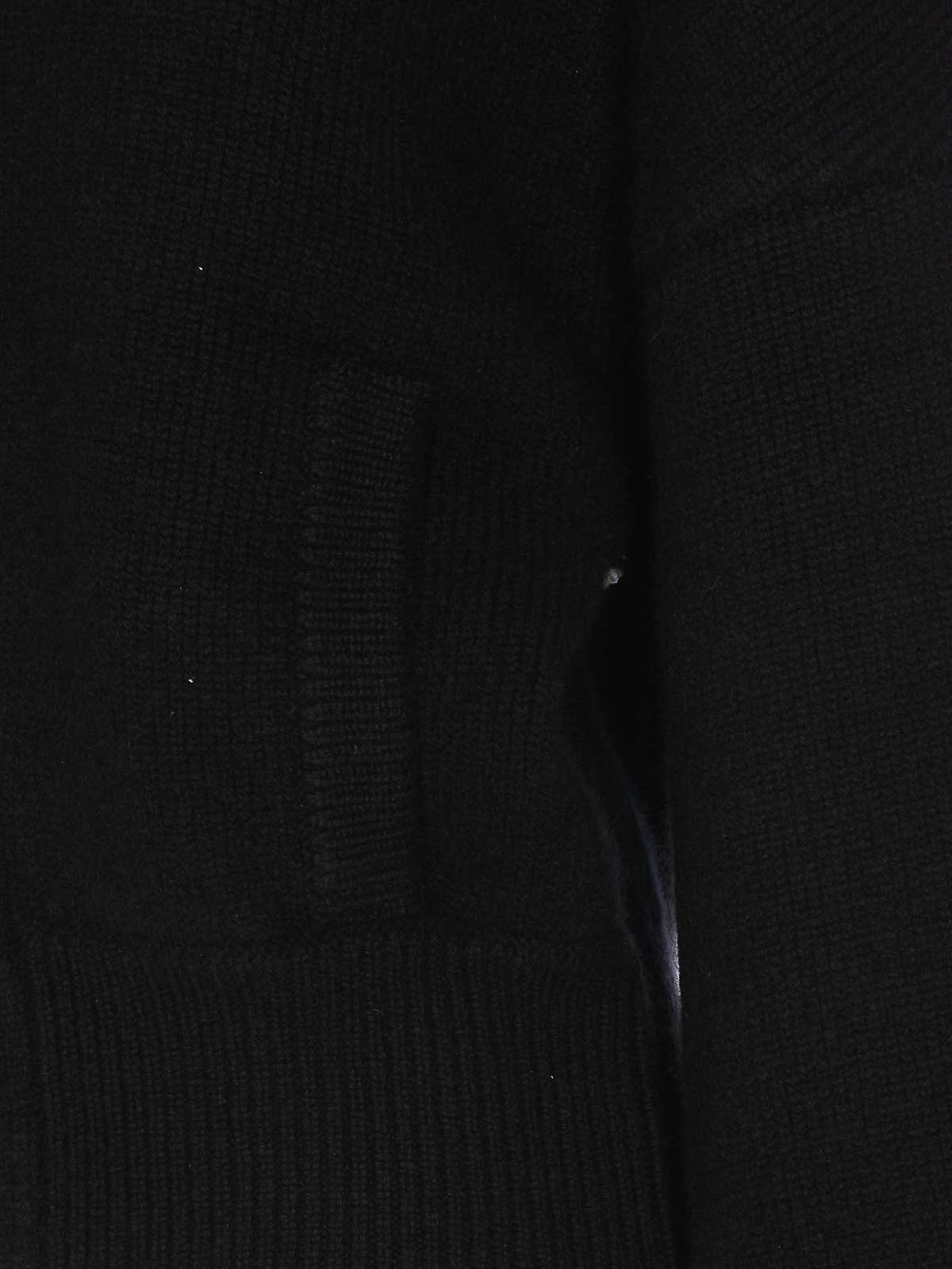 Shop Khaite Black Rhea Jacket Zip Knit Frontal