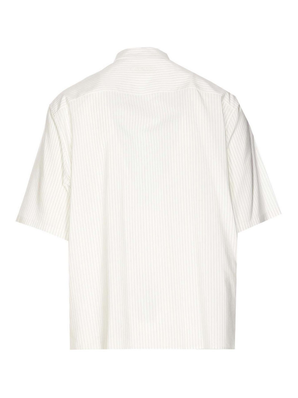Shop Lanvin Redwood Shirt Double Breasted In White