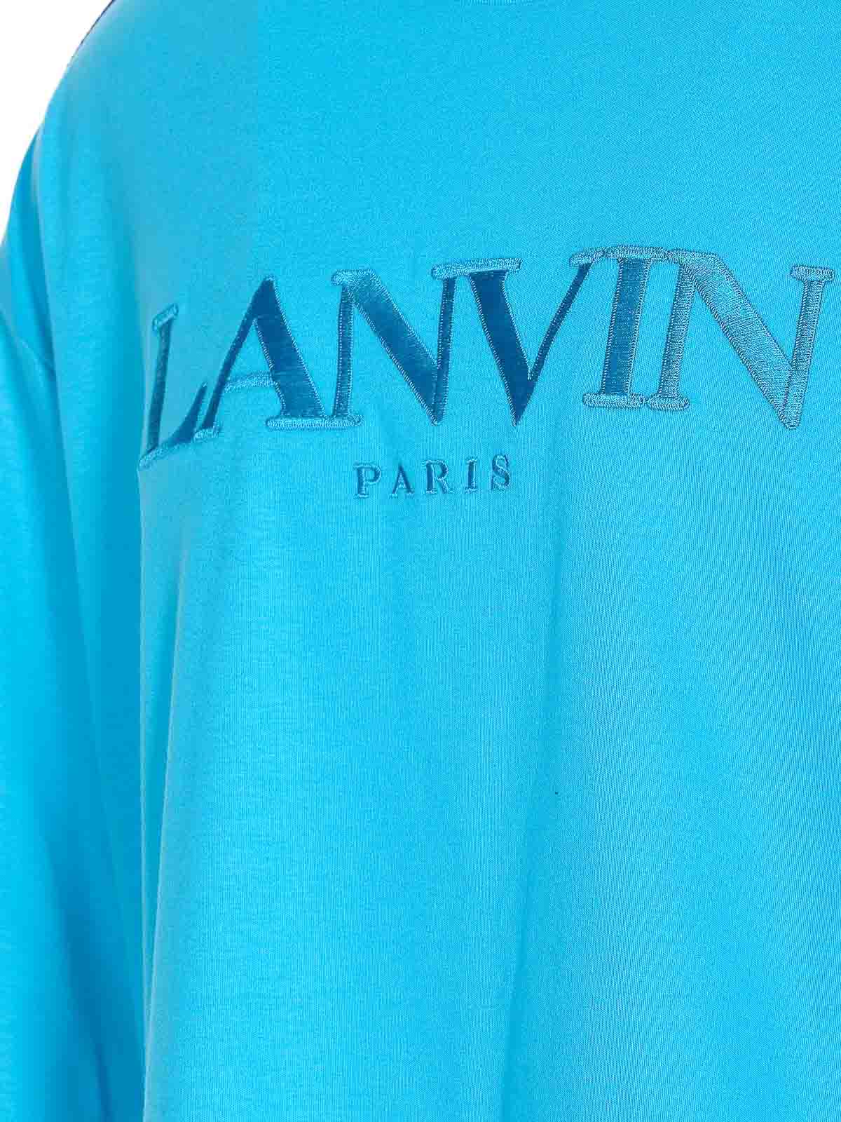 Shop Lanvin Blue T-shirt Crewneck