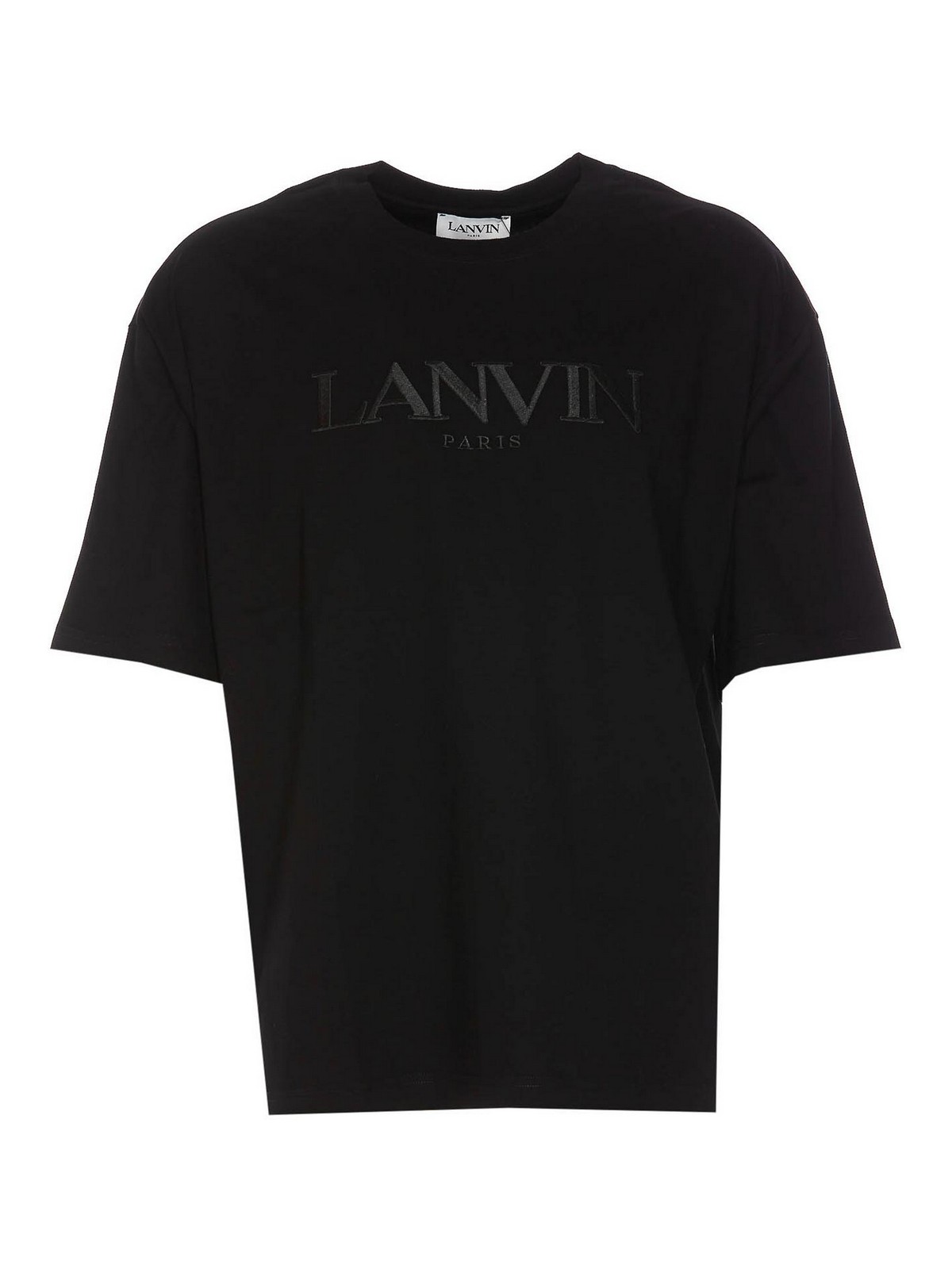 Lanvin Black T-shirt With Frontal Logo