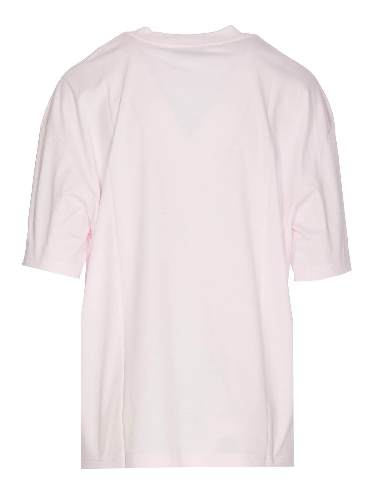 Shop Lanvin Crew Neck Pink T-shirt In Nude & Neutrals