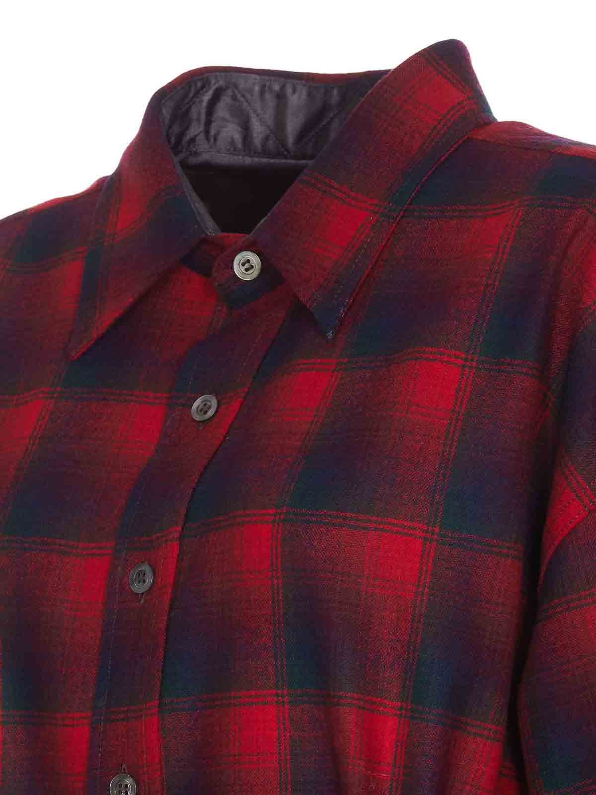 Shop Maison Margiela Checked Shirt In Red