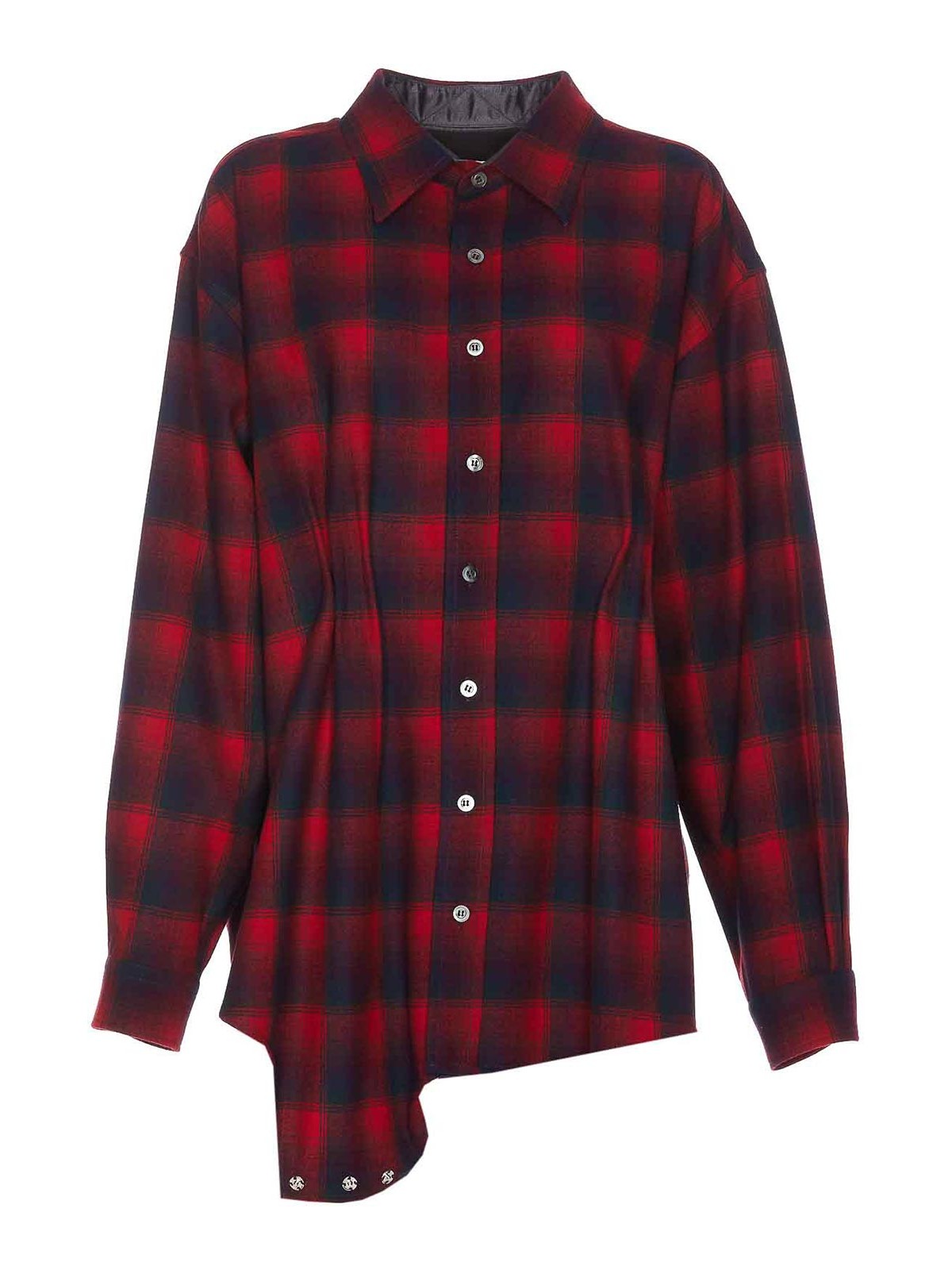 Shop Maison Margiela Checked Shirt In Red