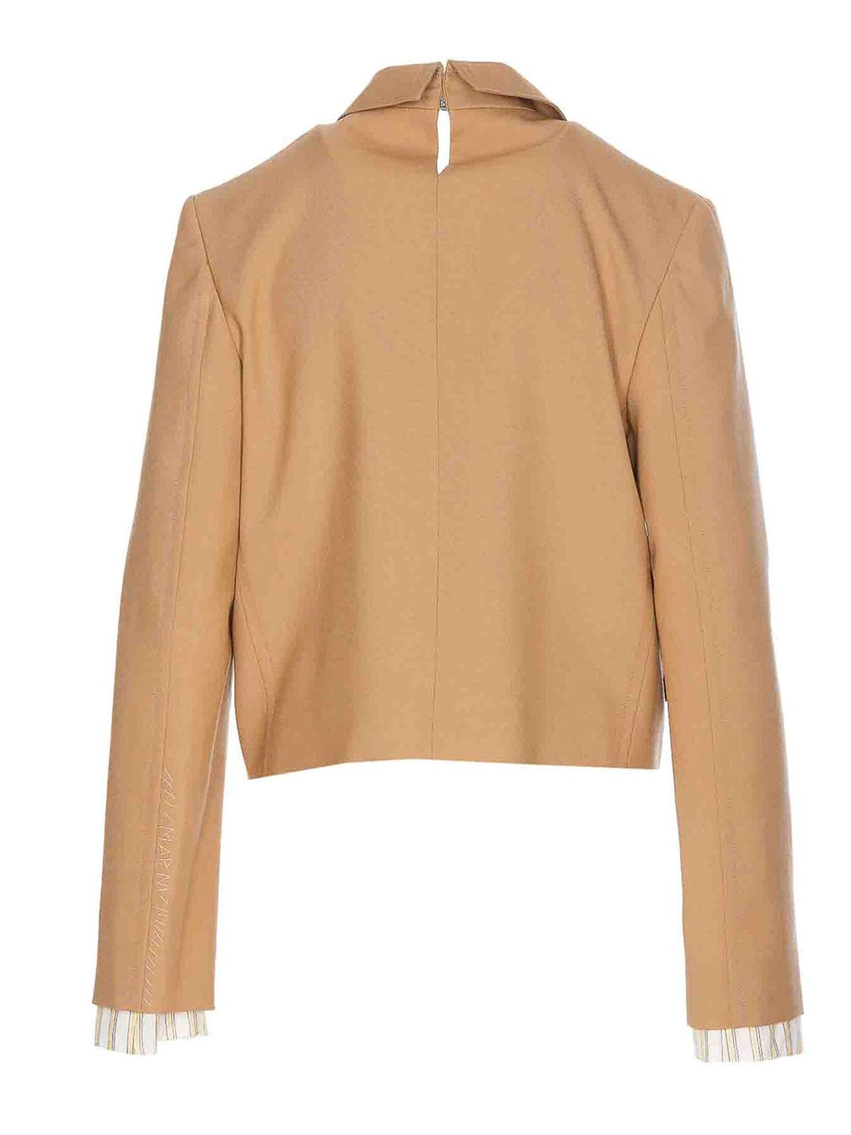 Shop Marni Beige Jacket Frontal Buttons