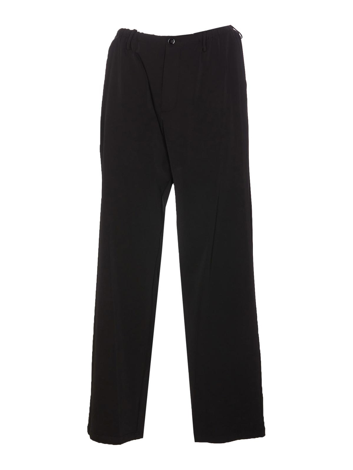 Mm6 Maison Margiela Black Pants With Frontal Button And Zip