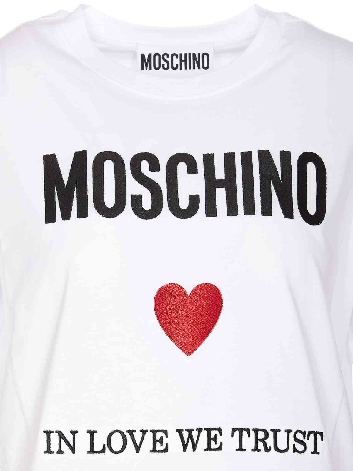 【送料&関税込】Moschino In Love We Trust T-shirt Moschino 'In Love We Trust' T-shirt | julianfashion | REVERSIBLE