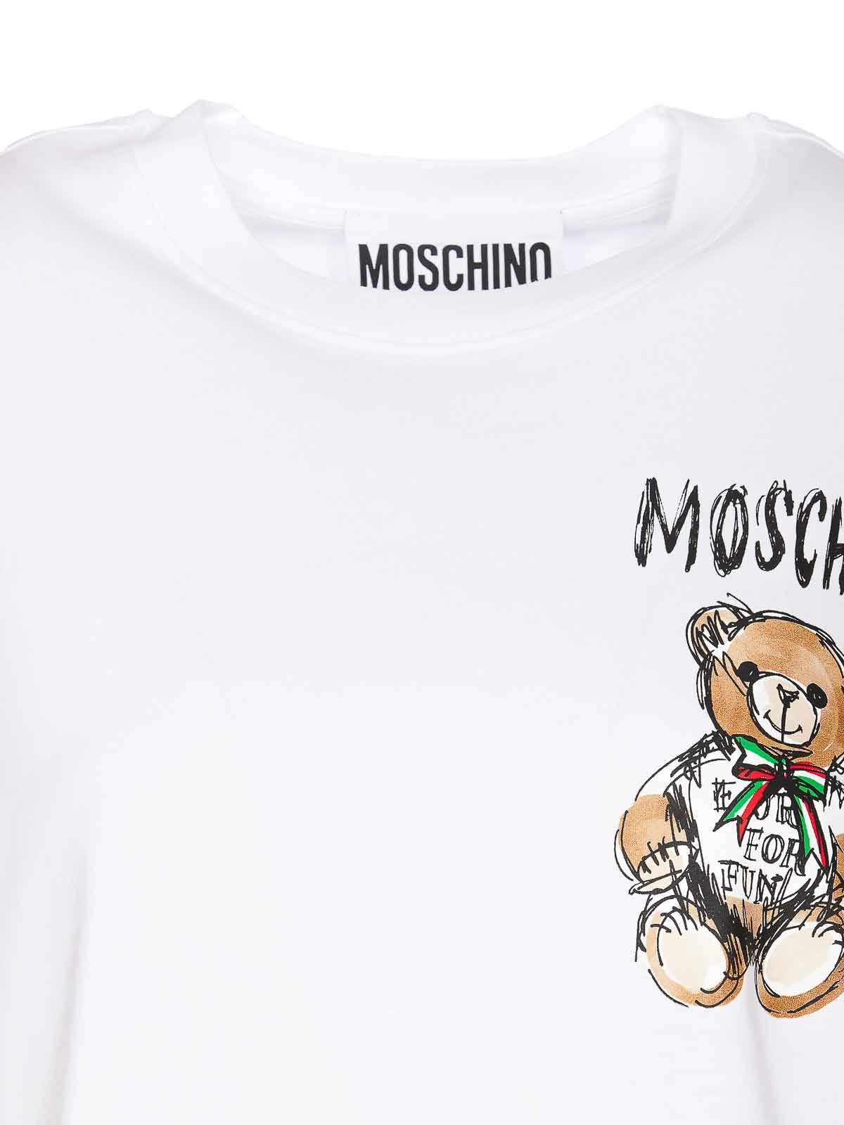 Moschino Drawn teddy bear t-shirt - White - Women | 070705411001