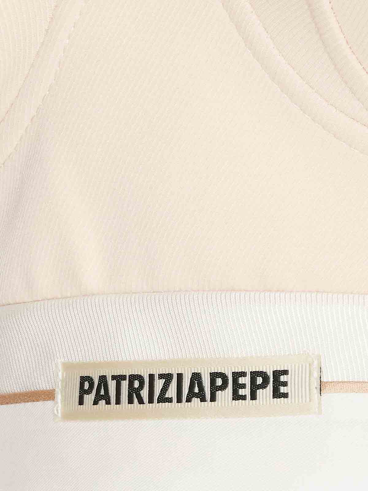 Shop Patrizia Pepe Tailored Bustier Top In Nude & Neutrals