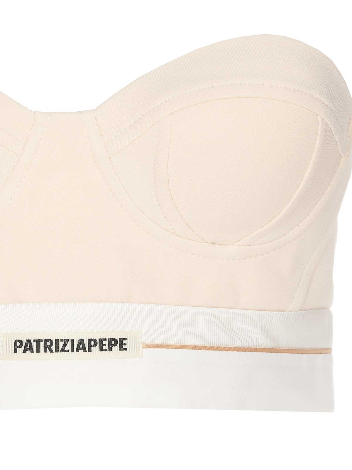 Shop Patrizia Pepe Tailored Bustier Top In Nude & Neutrals