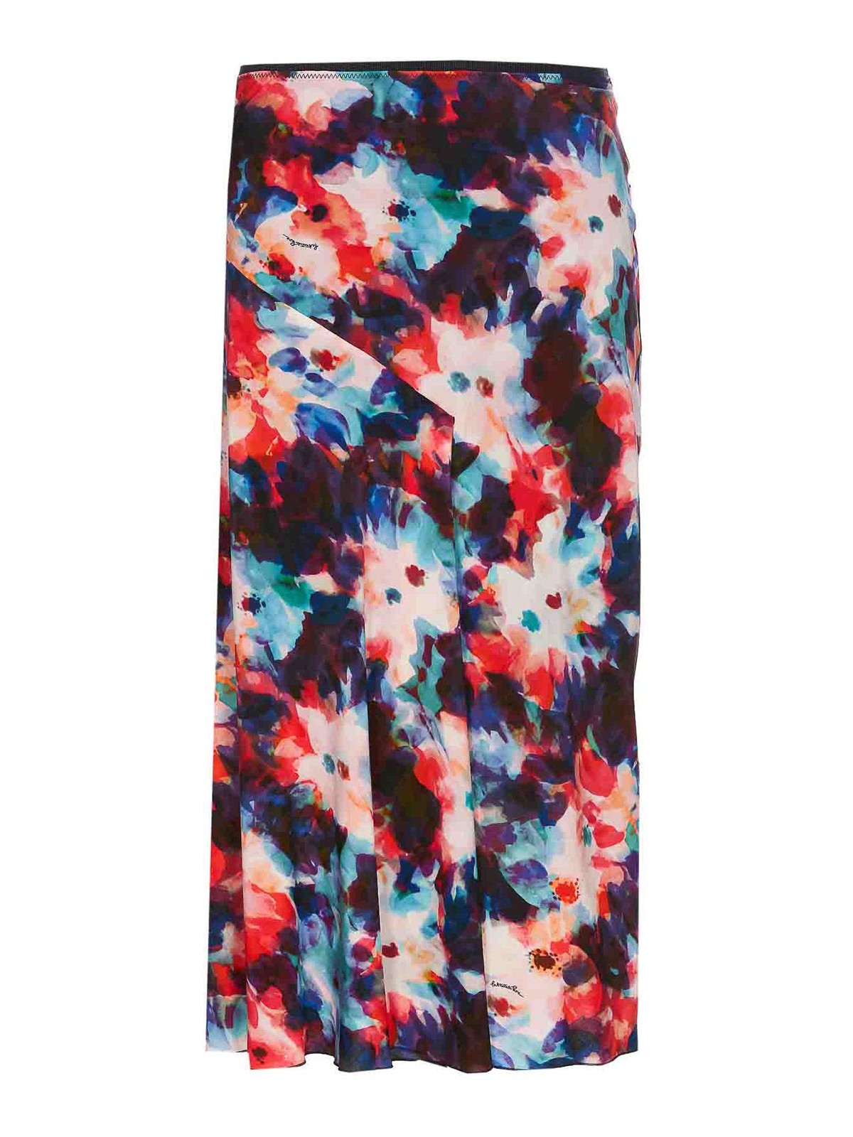 Patrizia Pepe Floral Midi Skirt In Multicolour