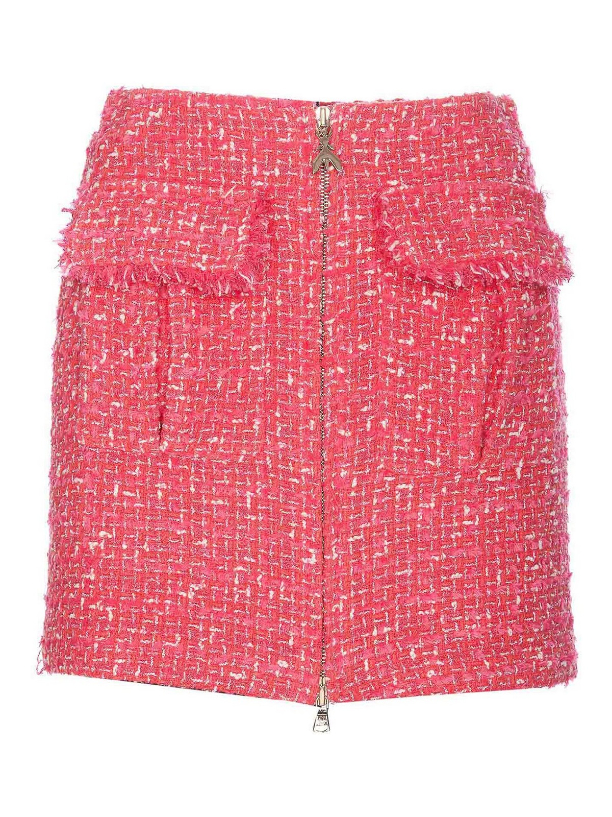 Patrizia Pepe Zip Tweed Mini Skirt In Multicolour