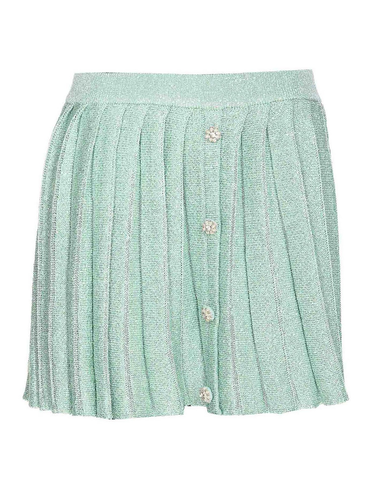 Self-portrait Sequin-embellished Miniskirt In Blue