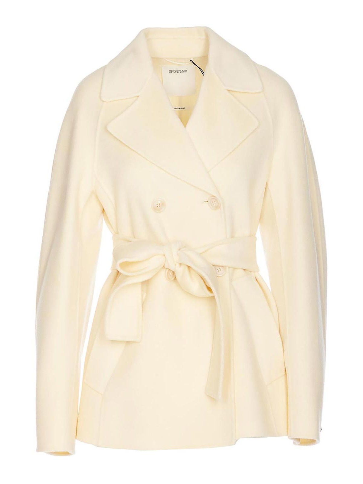 SPORTMAX VANILLE UMANO COAT AL DOUBLE BREASTED