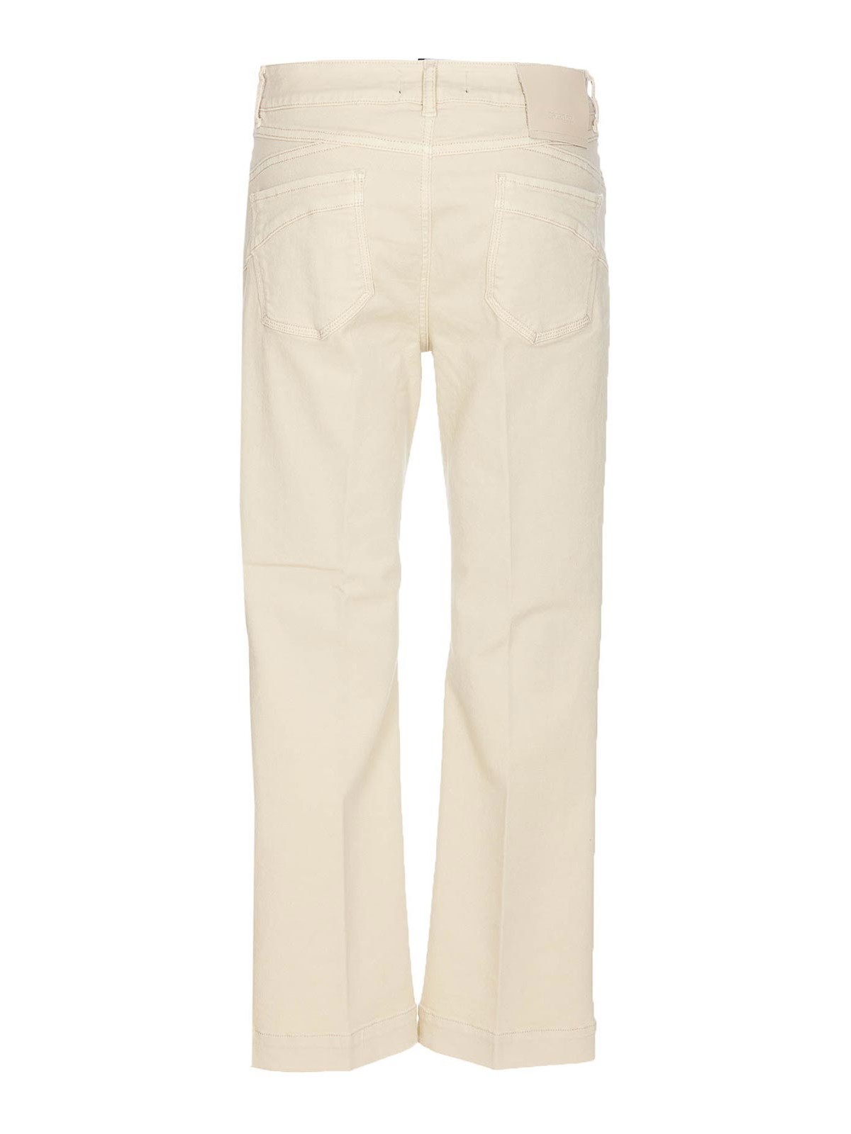 Shop Sportmax Beige Nilly Jeans With Frontal Button