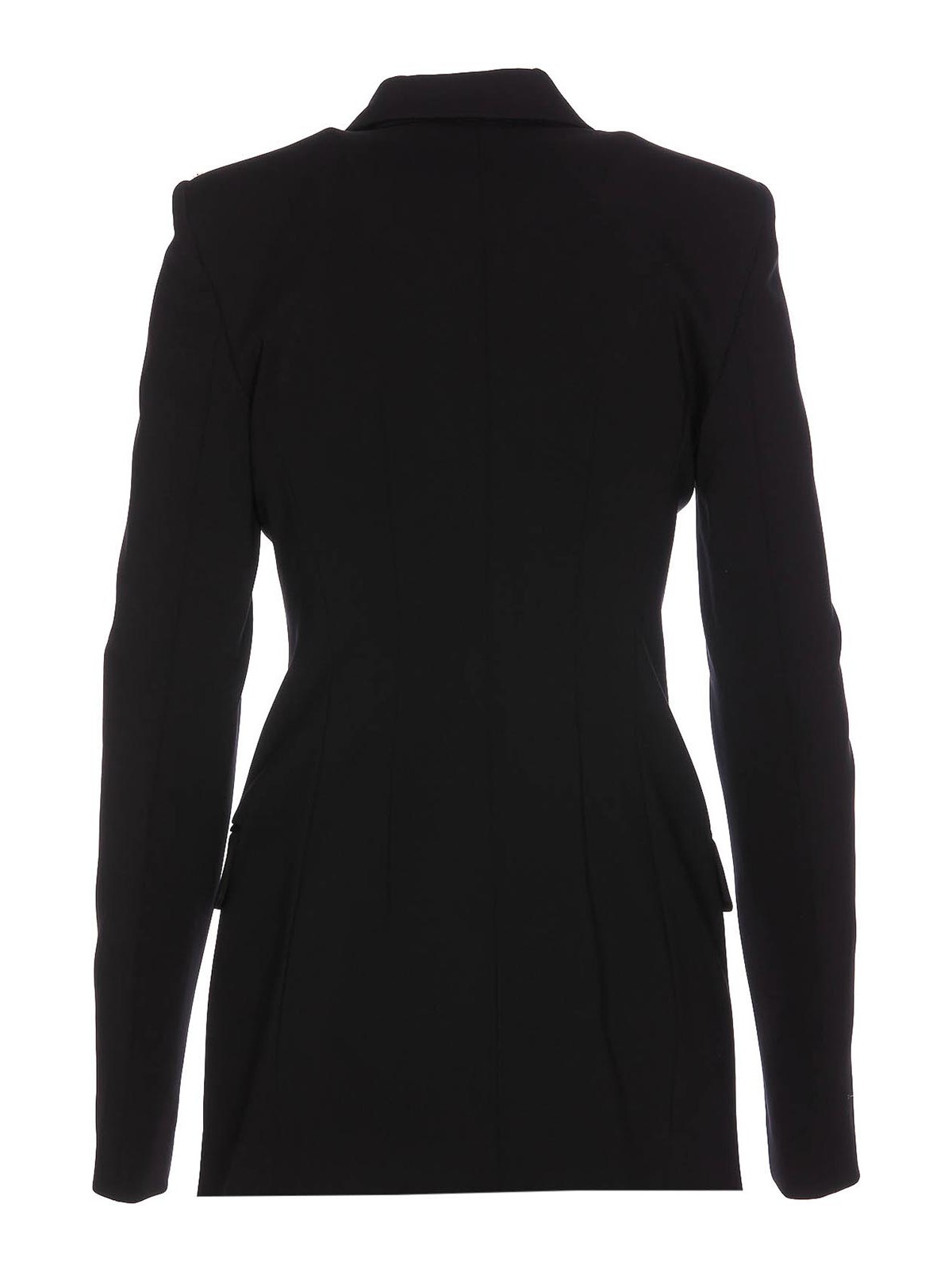 Shop Sportmax Black Frizzo Jacket Double Breasted