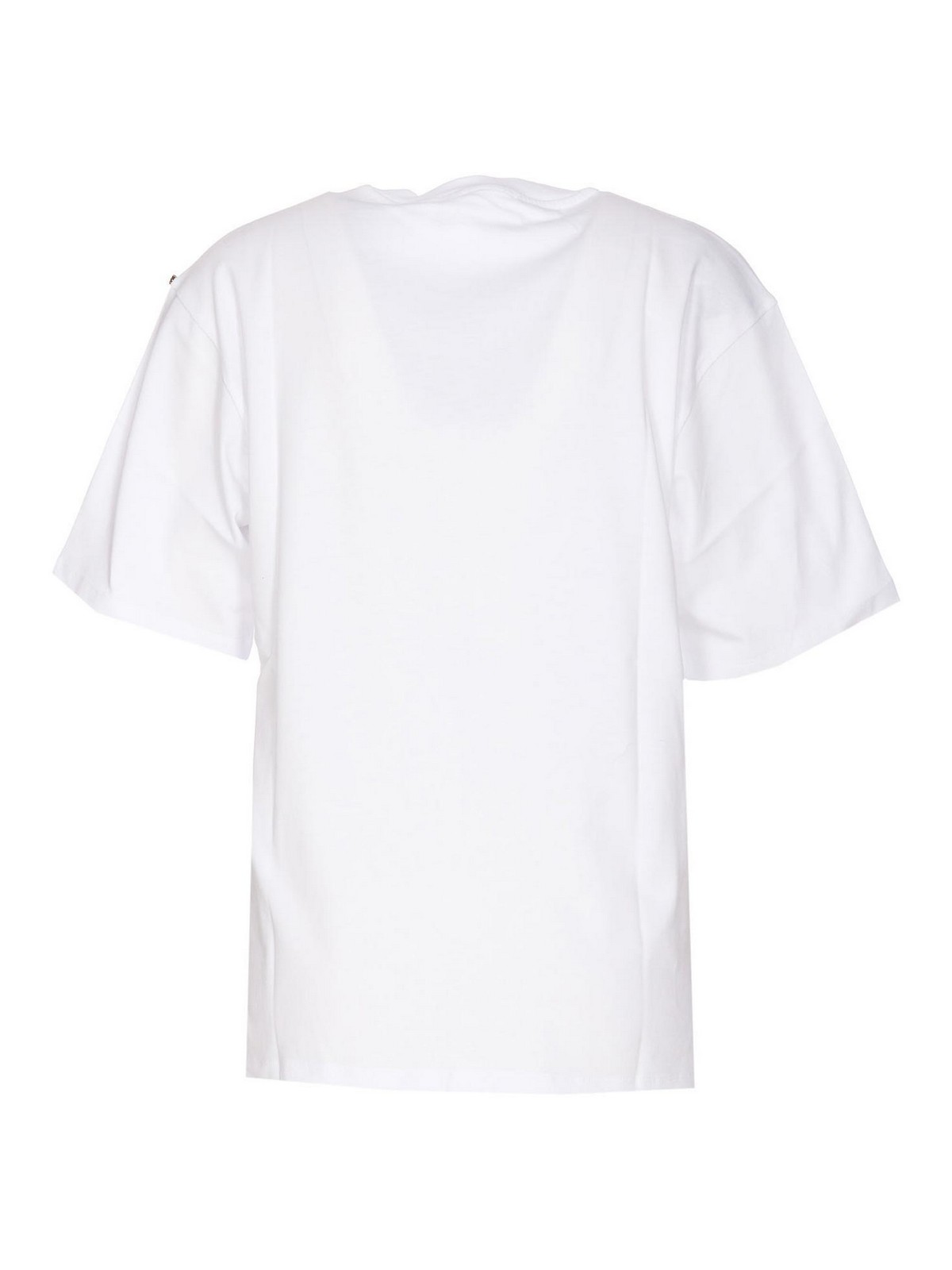 Shop Sportmax White Clarion T-shirt With Frontal Print