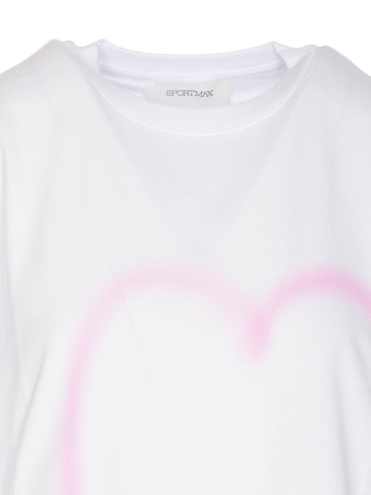 Shop Sportmax Jersey Cotton Print T-shirt In White