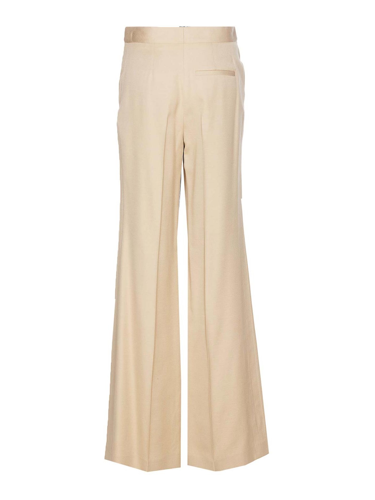 Shop Stella Mccartney Beige Pants Zip And Hooks Wide Model