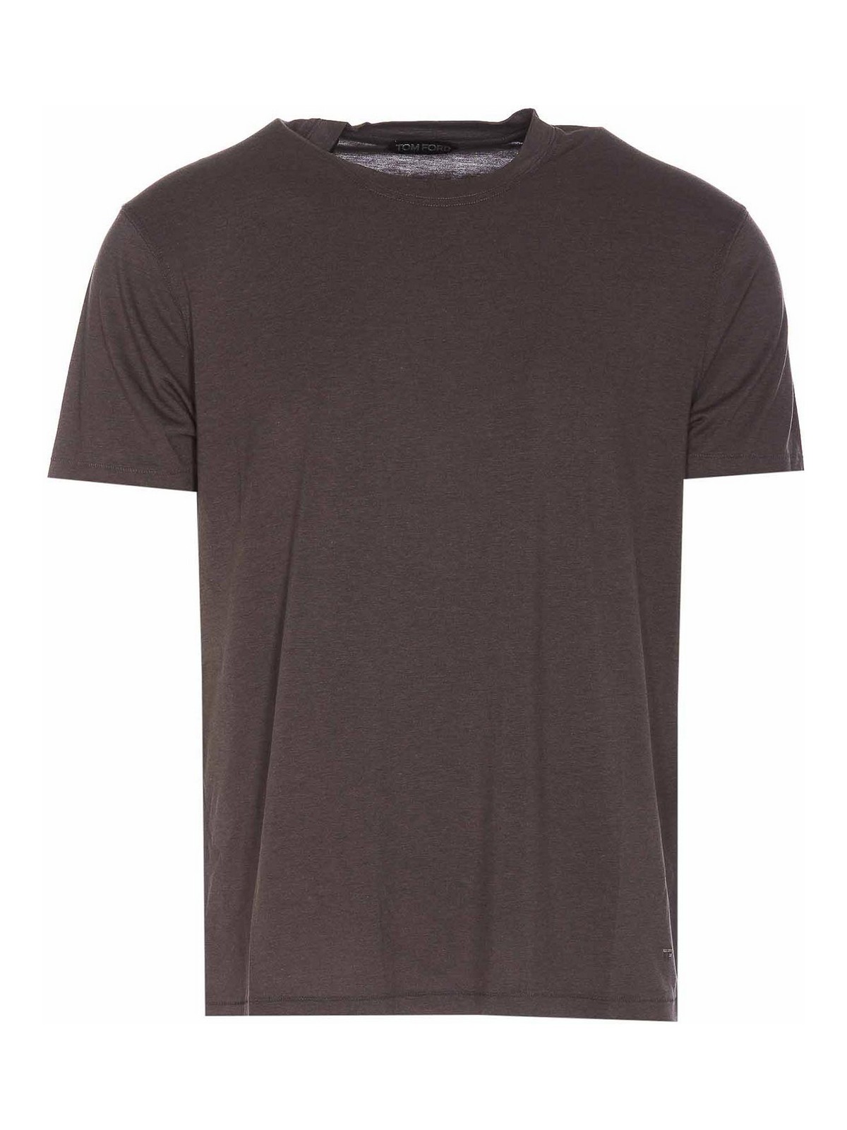 Tom Ford Anthracite Tee Crewneck In Grey