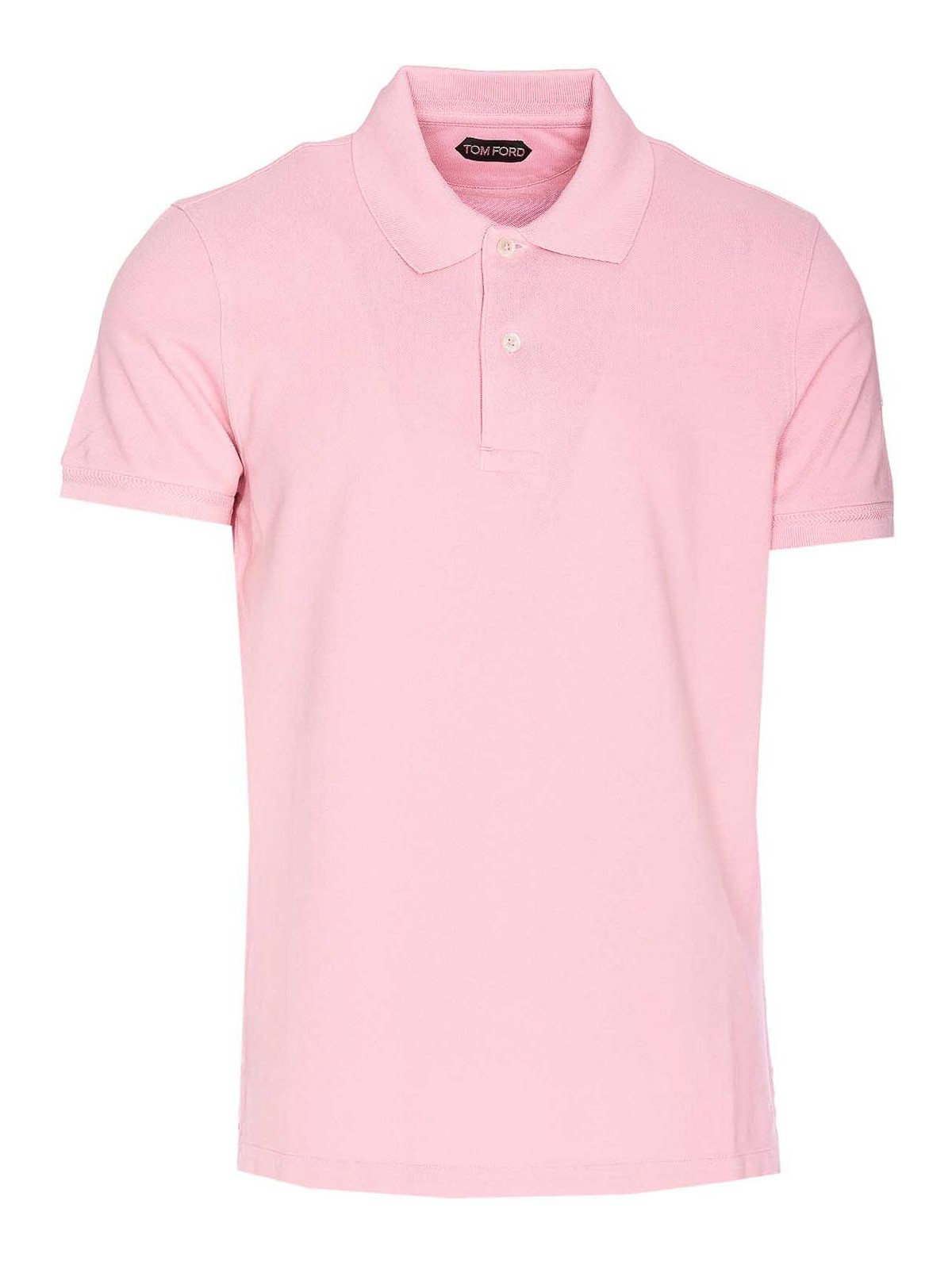 Tom Ford Pink Polo Regular Collar Frontal In Nude & Neutrals