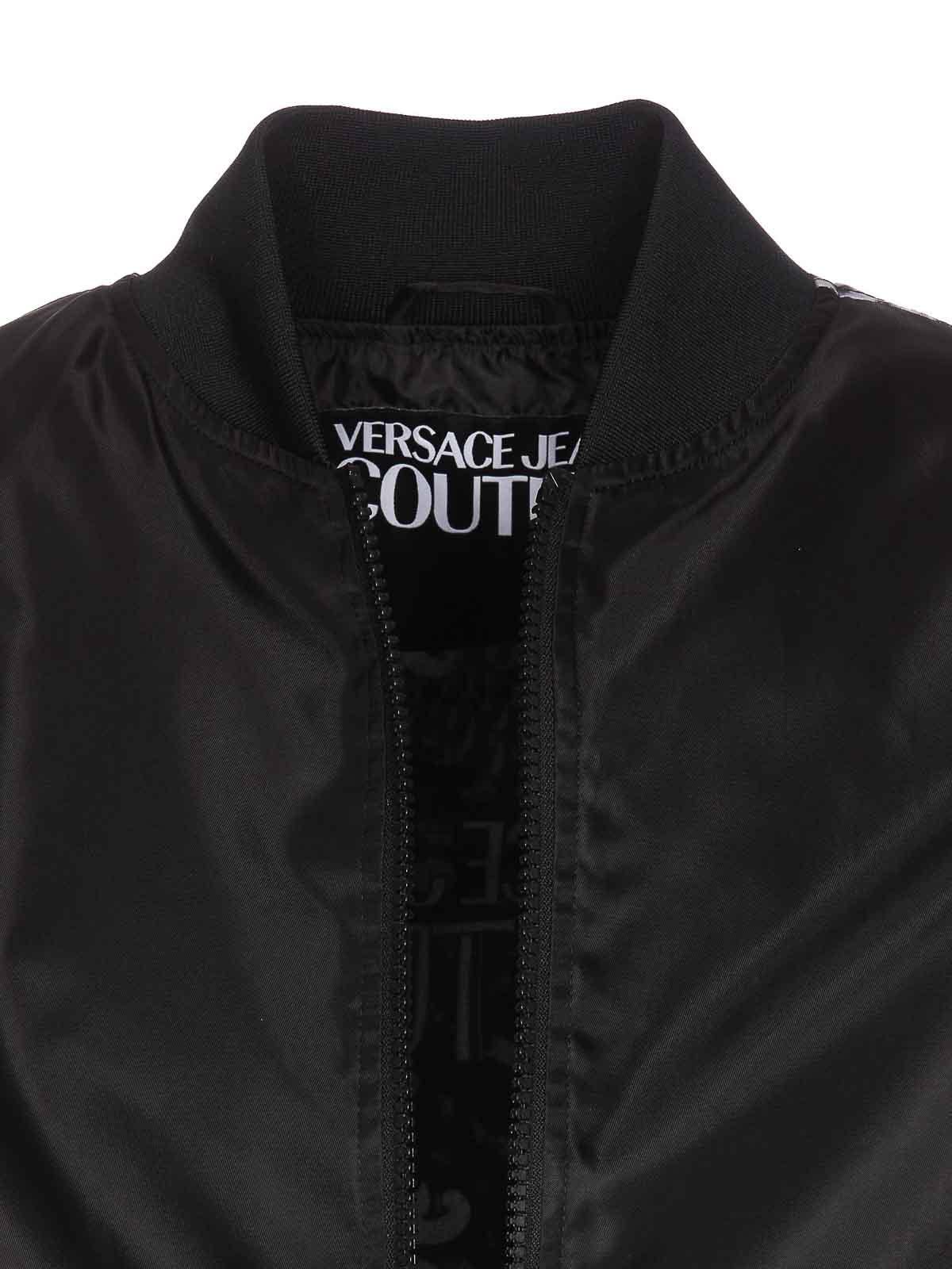 Shop Versace Jeans Couture Watercolour Couture Jacket In Black