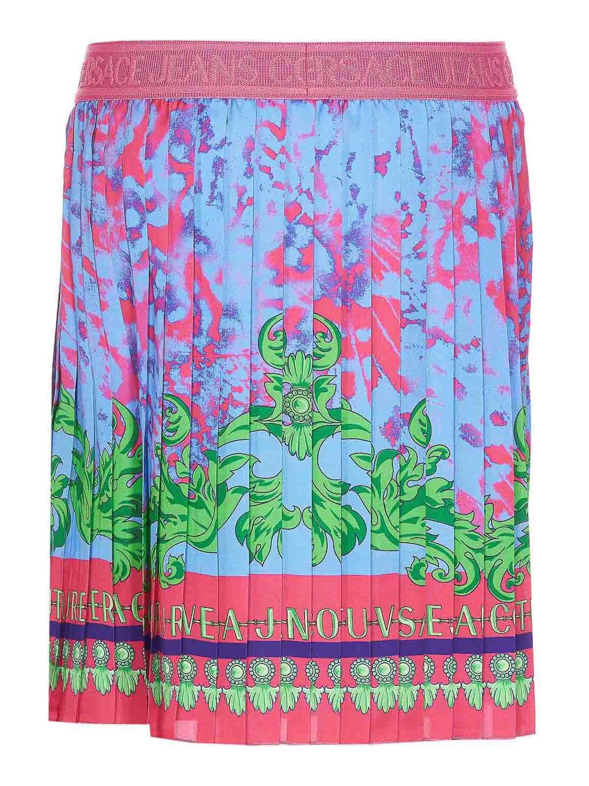 Shop Versace Jeans Couture Falda Semilarga - Multicolor In Multicolour