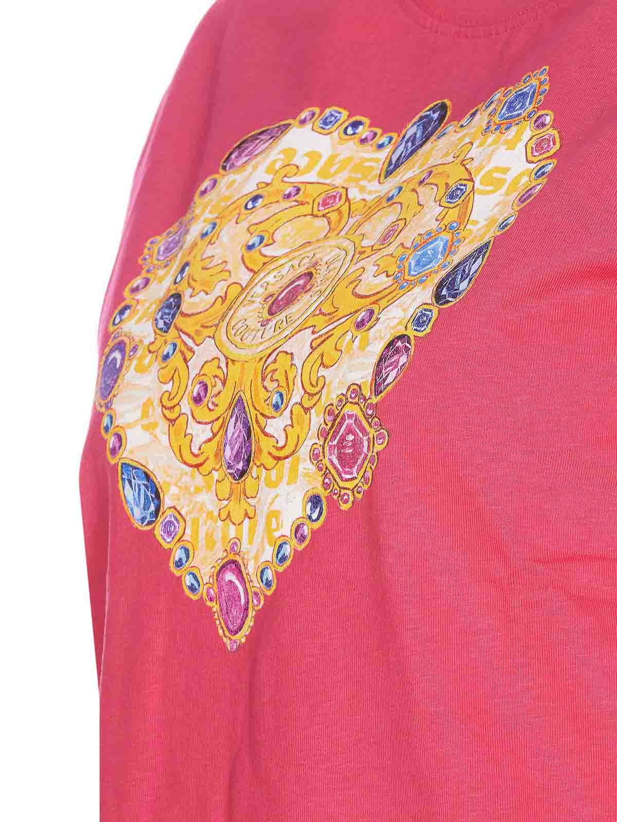 Shop Versace Jeans Couture Camiseta - Multicolor In Multicolour