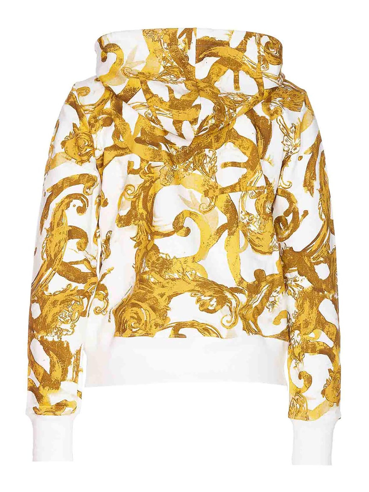Shop Versace Jeans Couture Watercolour Couture Sweatshirt In White