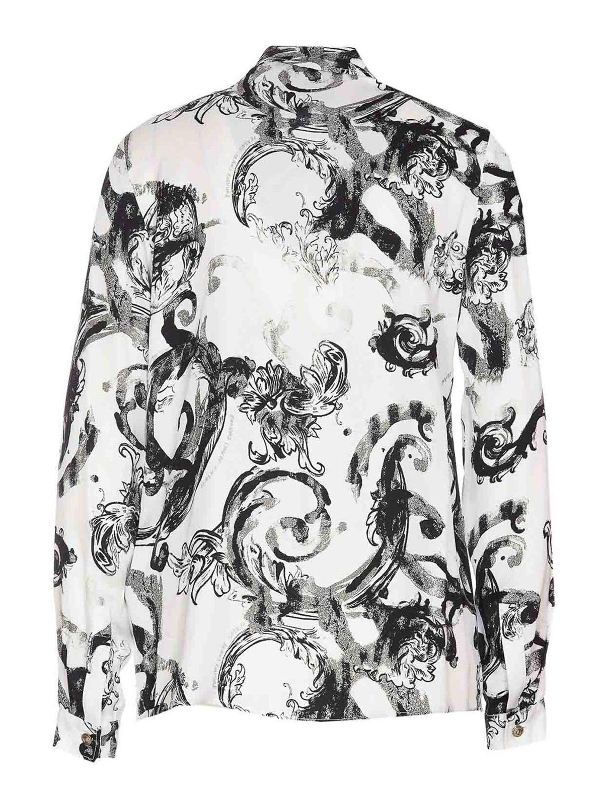 Shop Versace Jeans Couture Watercolour Couture Shirt In White