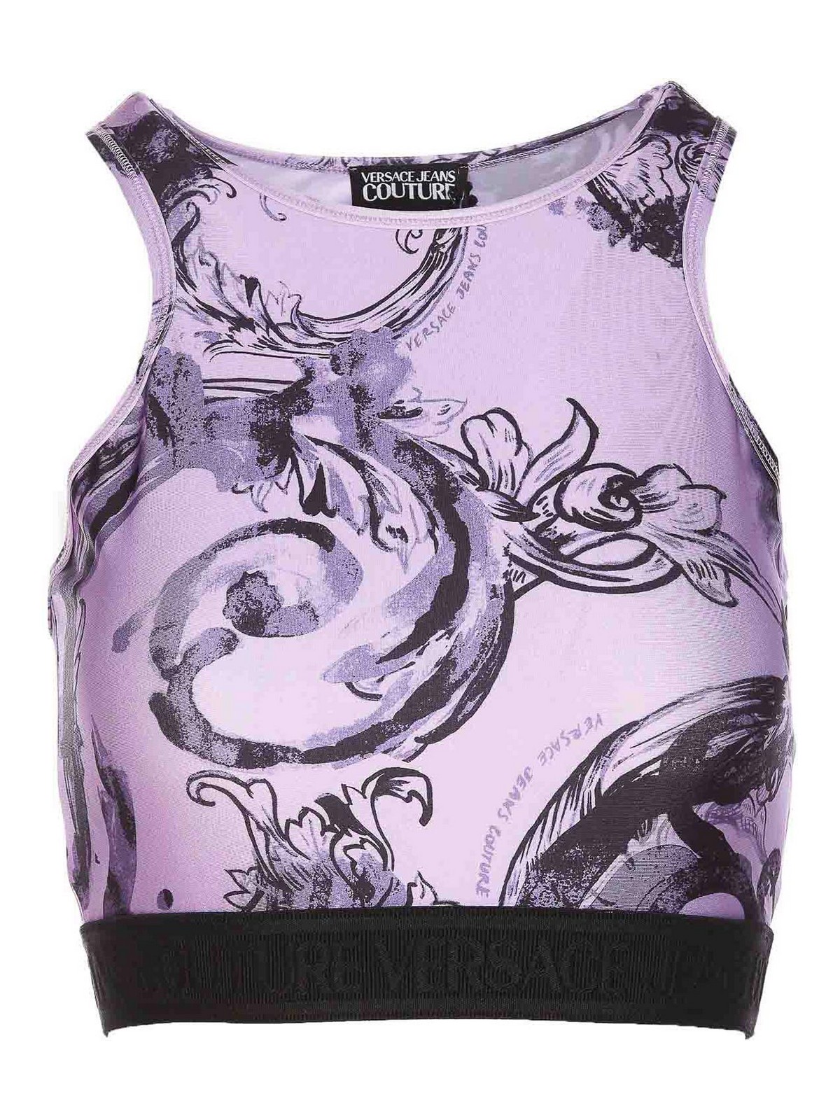 Shop Versace Jeans Couture Top - Púrpura In Purple