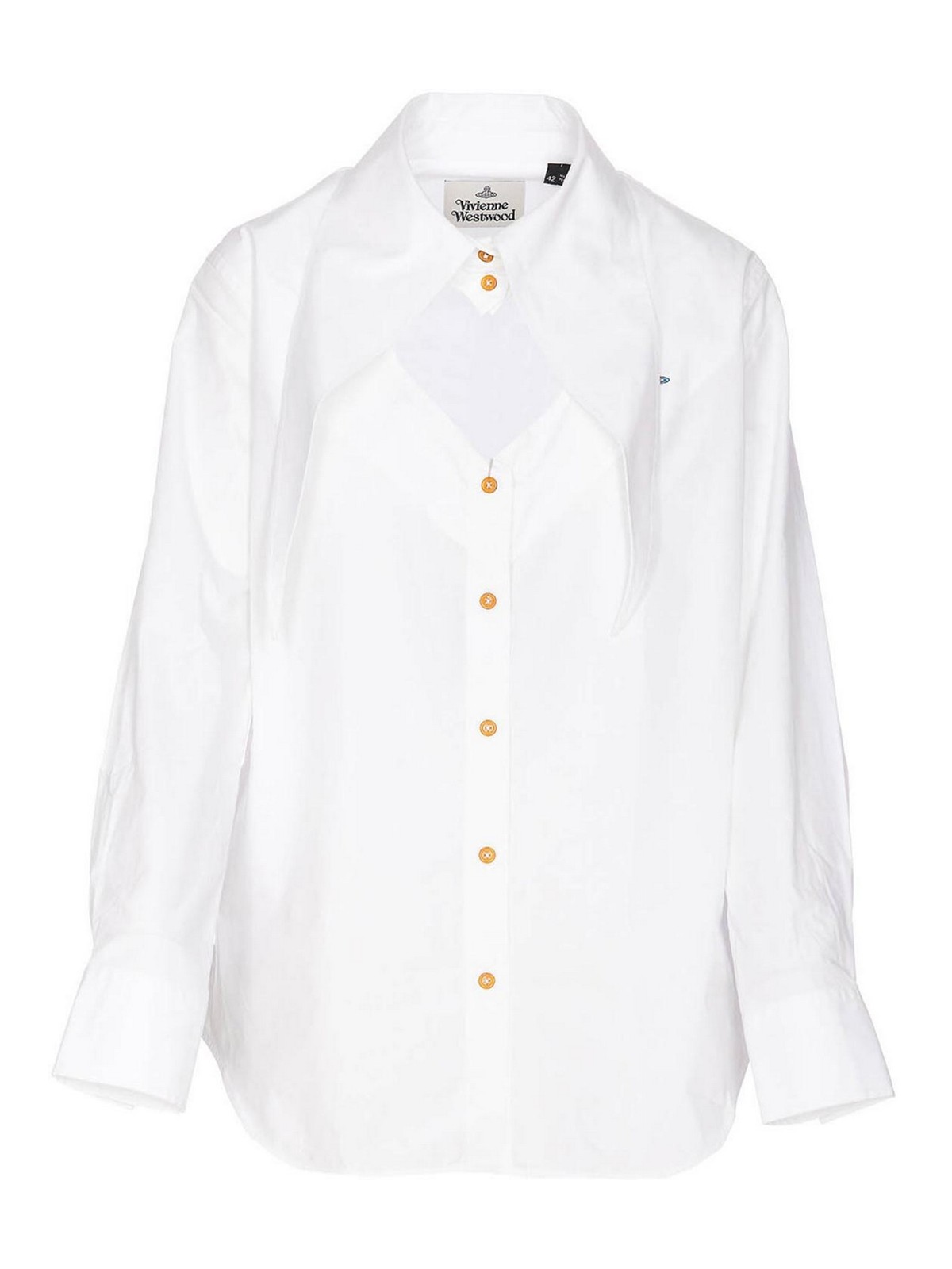 Shop Vivienne Westwood White Heart Shirt With Buttons